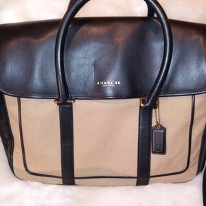 Coach Essex Canvas computer messenger bag
